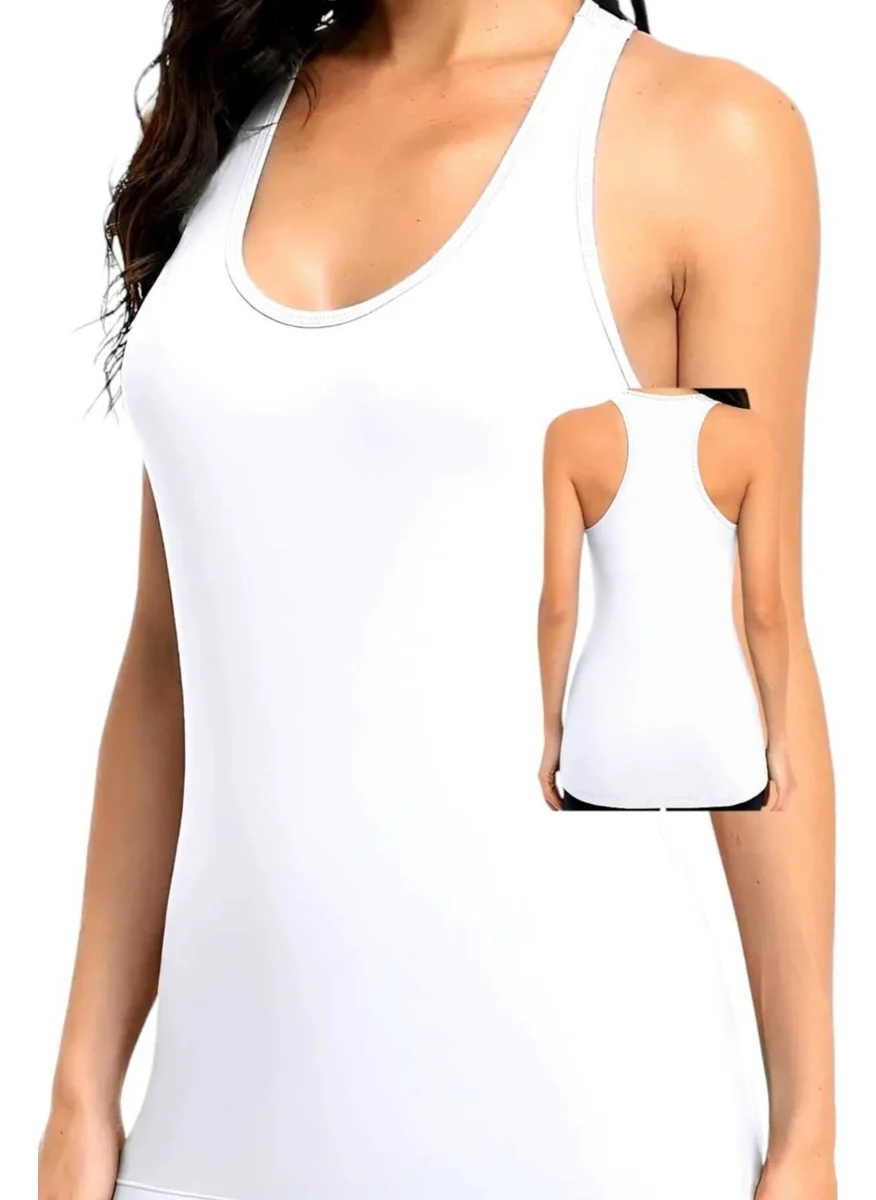 Tezzgelsin Women's Thick Strappy Cotton Rambo Undershirt 3 Piece Set