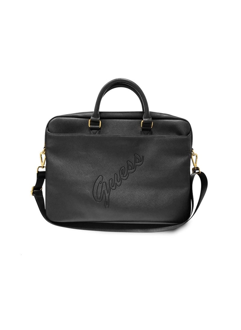 GUESS - Comp PU Saffiano Script Computer Bag 15" - Image 1