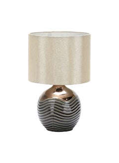 Micasa 60W E-27 Ceramic LED Table Lamp Brown and Beige 20 x 31 x 20 cm F4301  - Image 1