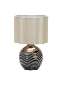 Micasa 60W E-27 Ceramic LED Table Lamp Brown and Beige 20 x 31 x 20 cm F4301  - Image 2