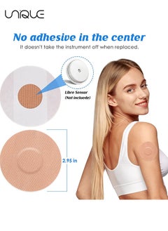 Unique Freestyle Adhesive Patch, 25 PCS Good for Libre– Enlite – Guardian –Pre-Cut Back Paper Waterproof Libre2/3 Sensor Covers（Tan）  - Image 2
