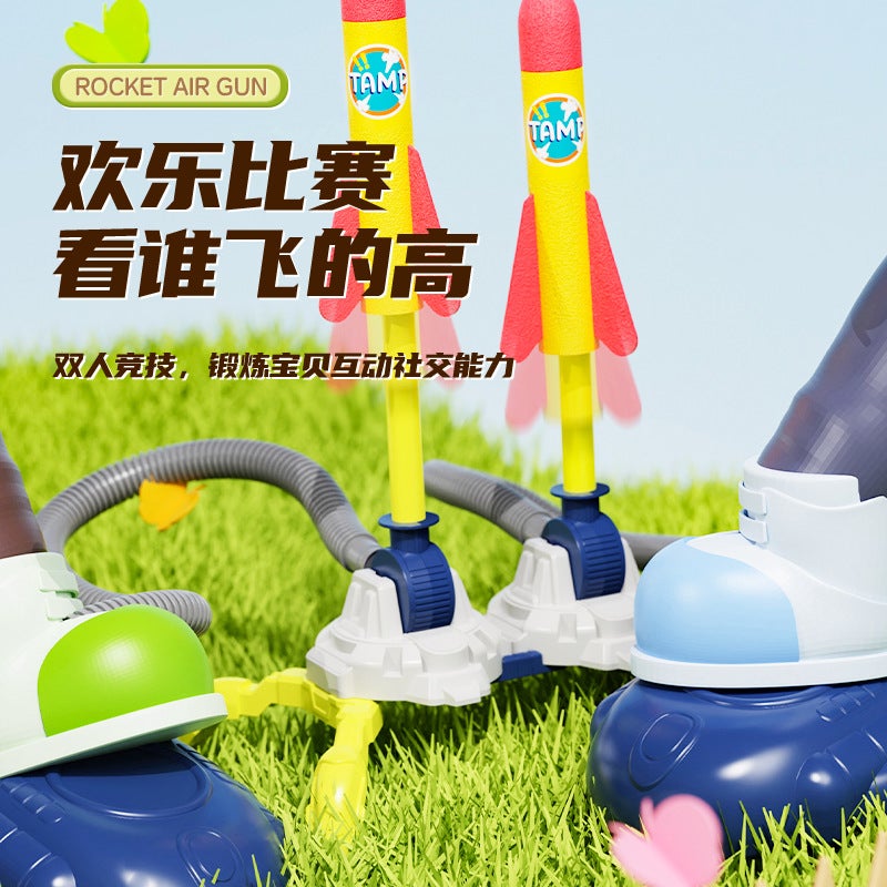 Kids Foot-Stomp Rocket Launcher Toy with Lights - Image 3