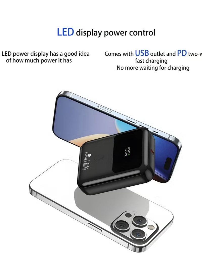 Zoom Plus Black portable power bank, 10000mAh capacity, 22.5W output, Type C input and USB A input - Image 3