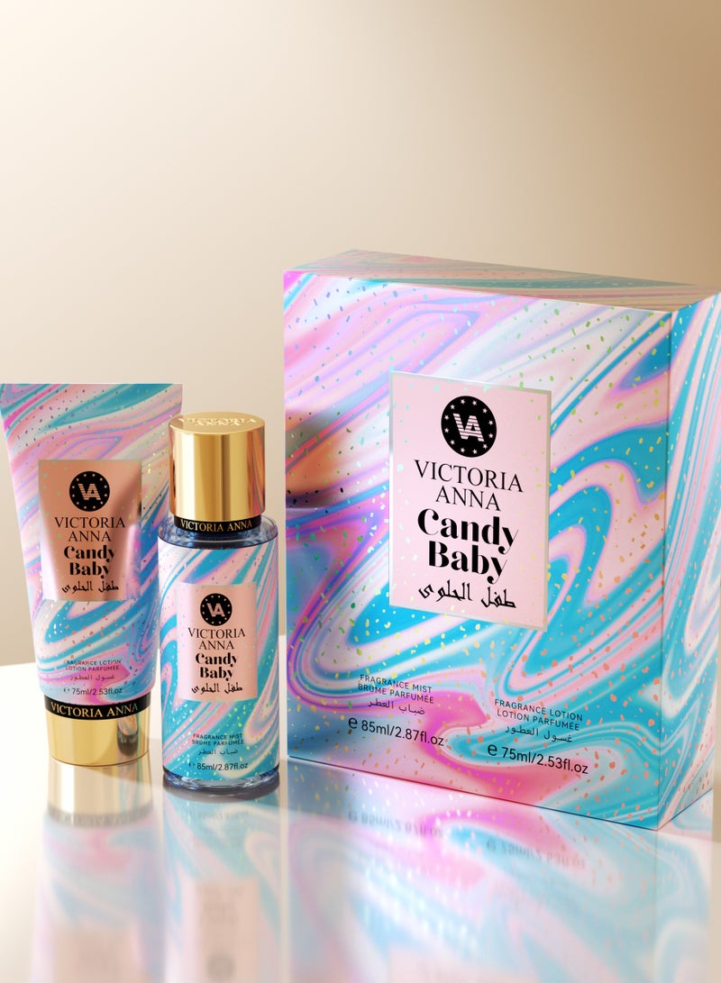 VICTORIA ANNA Luxury Fragrance Gift Set | 75mL Perfume Body Lotion 85mL Perfume Spray | Long-lasting Scent, Dual Care, Exquisite Gift Set - Image 1
