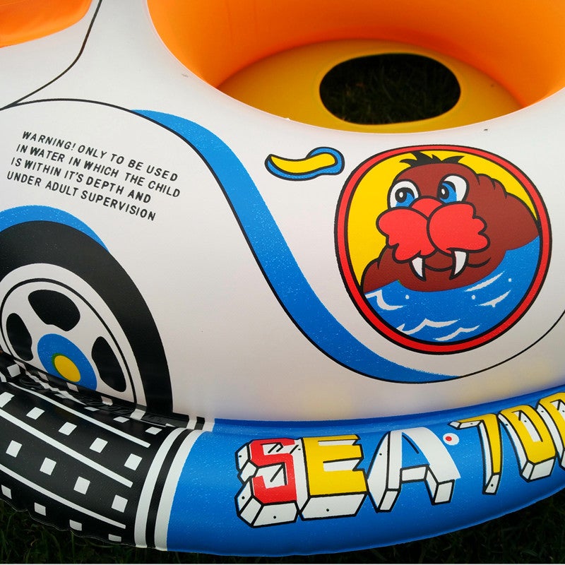110 Car Horn Boat Baby Swimming Seat With Steering Wheel Horn Will Be Called Water Car Boat - Image 4