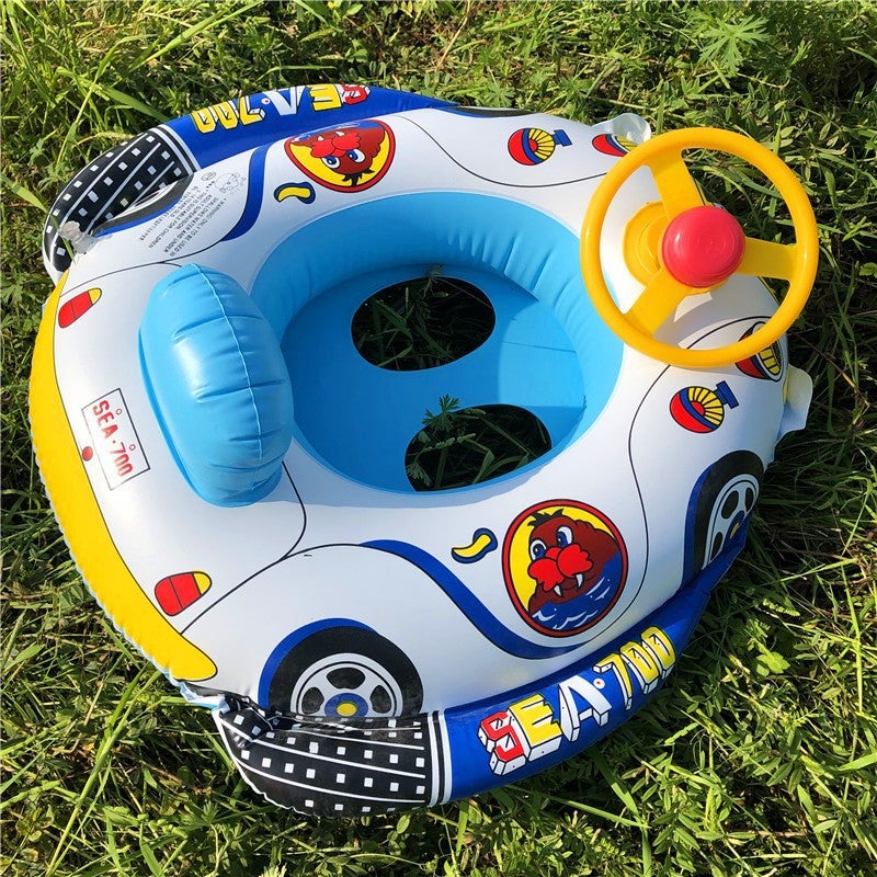 110 Car Horn Boat Baby Swimming Seat With Steering Wheel Horn Will Be Called Water Car Boat - Image 1