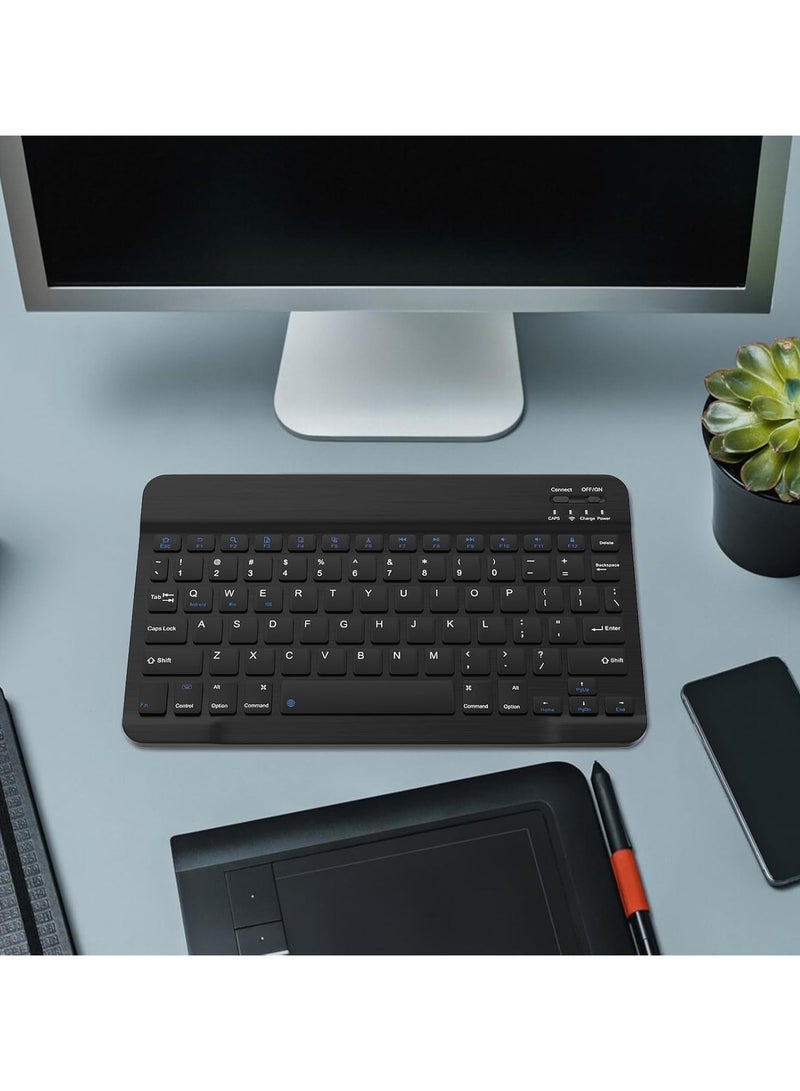 نفس Wireless Bluetooth Keyboard & Mouse Combo – Ultra-Slim, Rechargeable, Silent Typing, For Android, Windows, Tablets & Phones English - Black - Image 2
