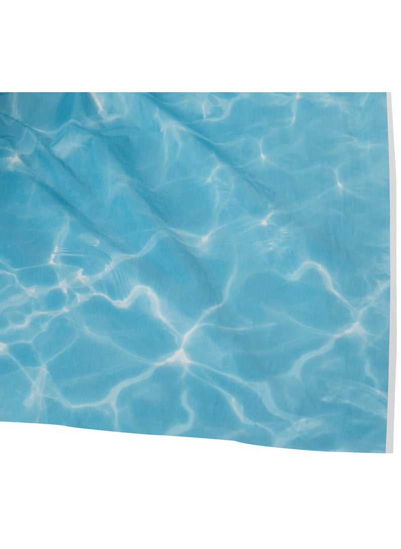CREATIVE CONVERTING Creative Converting TABLECOVER PL 54" X 108" AOP Plain Water Print Plastic Tablecloth, 54 x 108, Multicolor  - Image 5