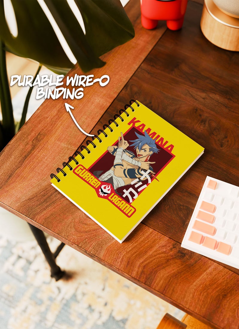 LOUD UNIVERSE Gurren Lagann Jar Gurren Lagann Lined Writing Journal Kamina Wirebound Spiral Notebook Team Gurren Tengen Jeeha Village-Manga Fan Gift - Image 3