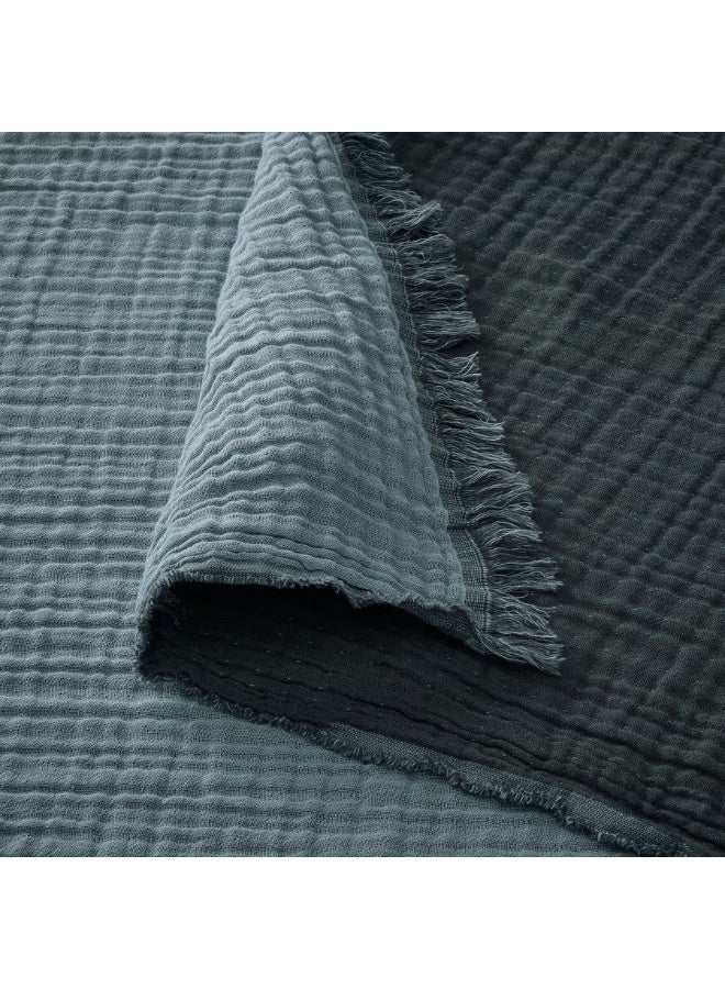 پھینکیں، ہلکا نیلا سرمئی، 150x200 سینٹی میٹر - Image 3