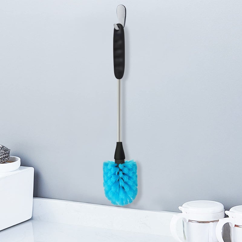 Haomaomao Bottle Brush, Bendable Long Handle Cleaner Brushes for Cleaning Neck Bottles, Baby Bottles, Water Bottles, Tumblers, Flask, Bird Feeder, Vase and Home Kitchen Sink Cleaning Brush (Blue and Black) - Image 4