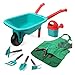CUTE STONE Kids Gardening Tool Set Garden Toys with Wheelbarrow Watering Can Gardening Gloves Hand Rake Shovel Trowel Double Hoe Apron with Pockets Outdoor Indoor Toys Gift for Boys Girls - Image 4
