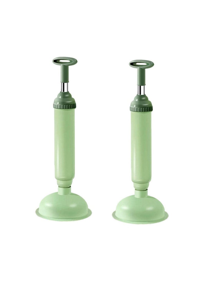KASTWAVE - 2Pcs Toilet Plunger, Drain Plunger, Sink Plunger with Handle, Clog Remover Hand Ergonomic, Space-Saving, Plunger Unclogging Tool for Bathroom, Shower, Kitchen - Image 1