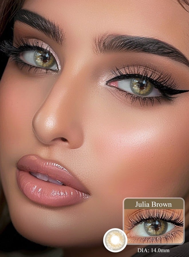 سيدة جديدة عدسات لاصقة ملونة بنية من فريش ليدي للاستخدام السنوي - Image 1