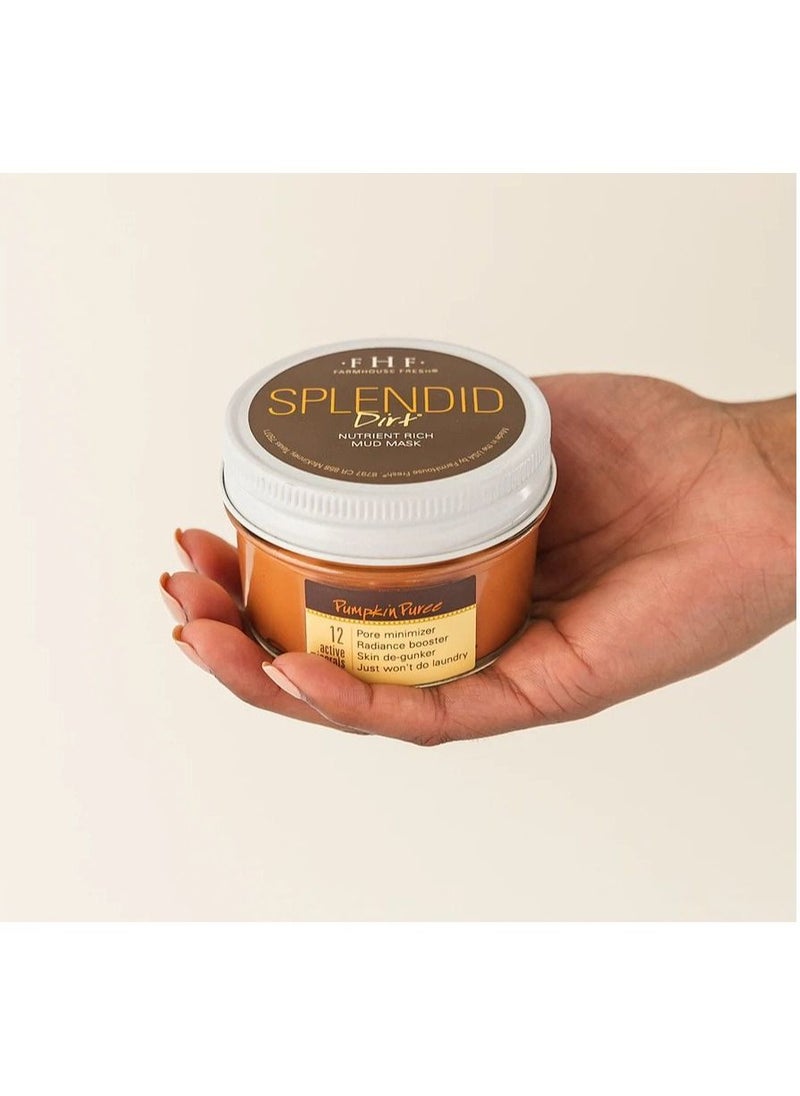 FarmHouse Fresh Farmhouse Fresh Splendid Dirt Nutrient Mud Mask, 4oz. Face Mask Clay with Pumpkin Puree, Paraben-Free, Sulfate-Free, Phthalate-Free Fragrance, Active Yogurt  - Image 1