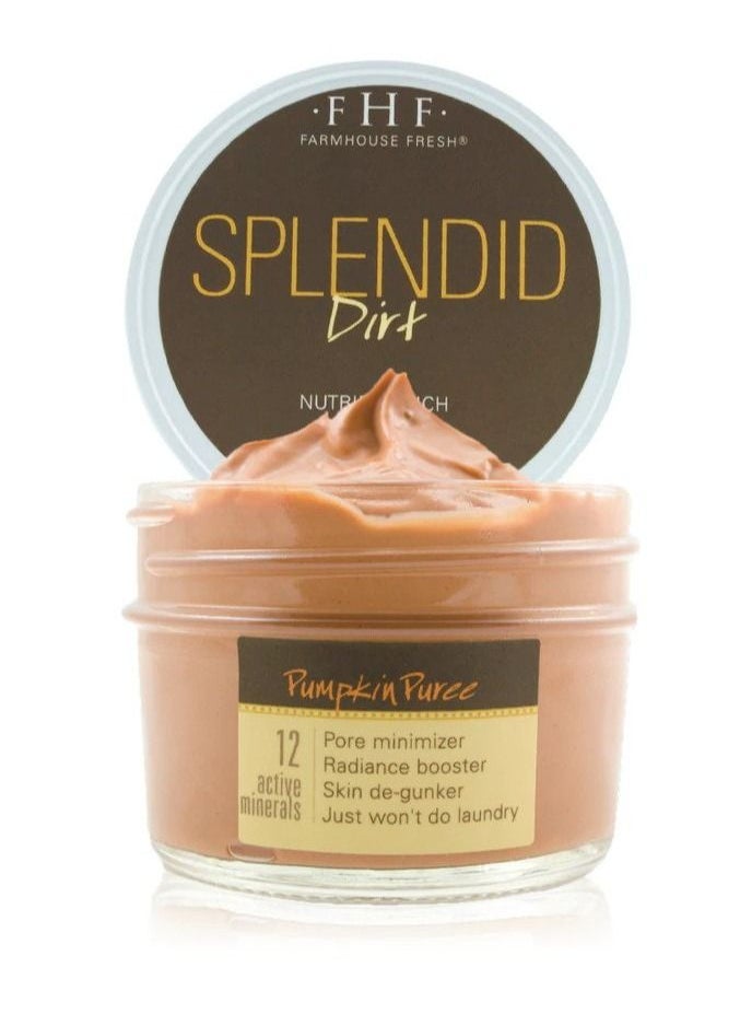 FarmHouse Fresh Farmhouse Fresh Splendid Dirt Nutrient Mud Mask, 4oz. Face Mask Clay with Pumpkin Puree, Paraben-Free, Sulfate-Free, Phthalate-Free Fragrance, Active Yogurt  - Image 2