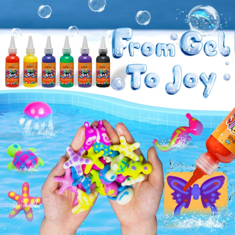 Kiditos Color Changing Magic Water Elf Toy Kit, Magic Aqua Fairy Water Gel Kit with 6 Color Changing Gels and 6 Molds. Christmas Gifts, Birthday Gifts, Party Favors, Arts&Crafts DIY STEM Kits for Kids - Image 4