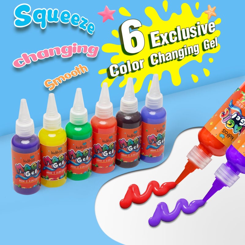 Kiditos Color Changing Magic Water Elf Toy Kit, Magic Aqua Fairy Water Gel Kit with 6 Color Changing Gels and 6 Molds. Christmas Gifts, Birthday Gifts, Party Favors, Arts&Crafts DIY STEM Kits for Kids - Image 5