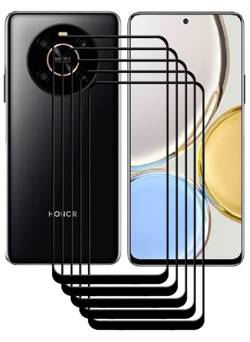 ACLIX 5 Pieces Antistatic ESD Dustproof Premium Quality High Definition Tempered Glass Screen Protector Designed For Honor X9 - Image 1
