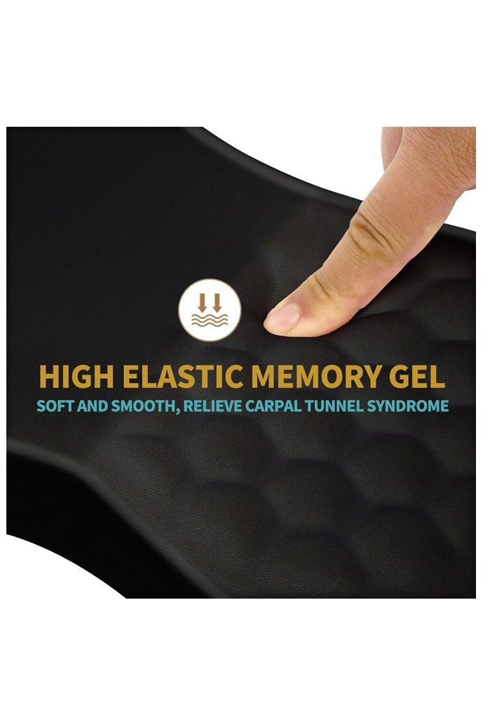 صاروخ فلاير Rocket Flyer Ergonomic Mouse Pad Wrist Support with Massage Design, Wrist Rest Pain Relief Mouse Pad with Memory Foam and Non-Slip PU Base, Wireless Mouse and Desk Mouse Pad (12x8 inches, Black) - Image 3