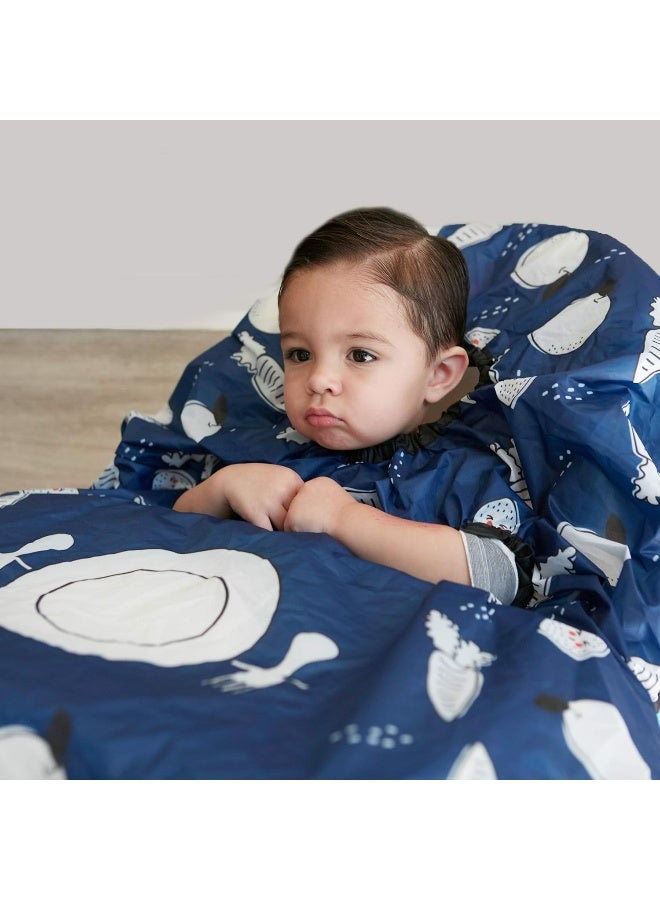 grabease Grabease Allover Waterproof Bib for Self-Feeding Infants and Toddlers, Machine Washable, Ages 6-24 Months, Navy  - Image 5