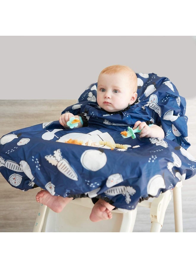 grabease Grabease Allover Waterproof Bib for Self-Feeding Infants and Toddlers, Machine Washable, Ages 6-24 Months, Navy  - Image 2