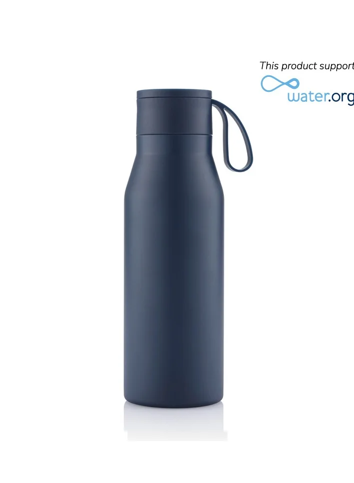 هانز لارسن زجاجة مياه ستانلس ستيل فاخرة من هانز لارسن معزولة للساخن والبارد خالية من البيسفينول  مع حزام  مل