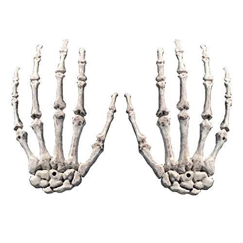 XONOR 5 Pairs Halloween Skeleton Hands Realistic Plastic Fake Human Hands for Halloween Zombie Party Terror Scary Props - Image 3