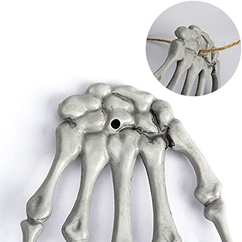 XONOR 5 Pairs Halloween Skeleton Hands Realistic Plastic Fake Human Hands for Halloween Zombie Party Terror Scary Props - Image 5
