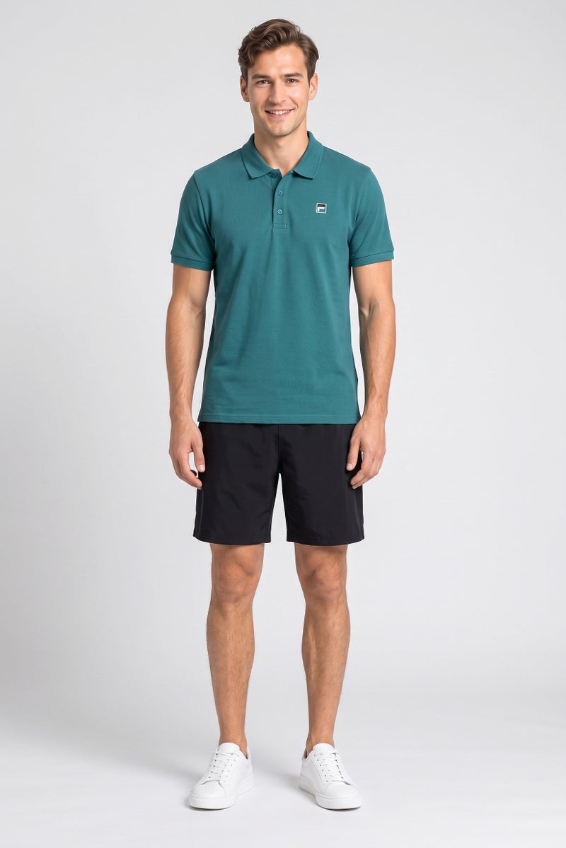 FILA Men Sportswear Fit Short Sleeve Outdoor Polo Shirt, Green - Image 2