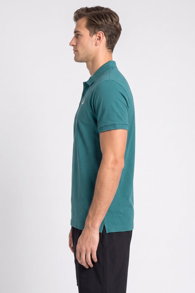 FILA Men Sportswear Fit Short Sleeve Outdoor Polo Shirt, Green - Image 3