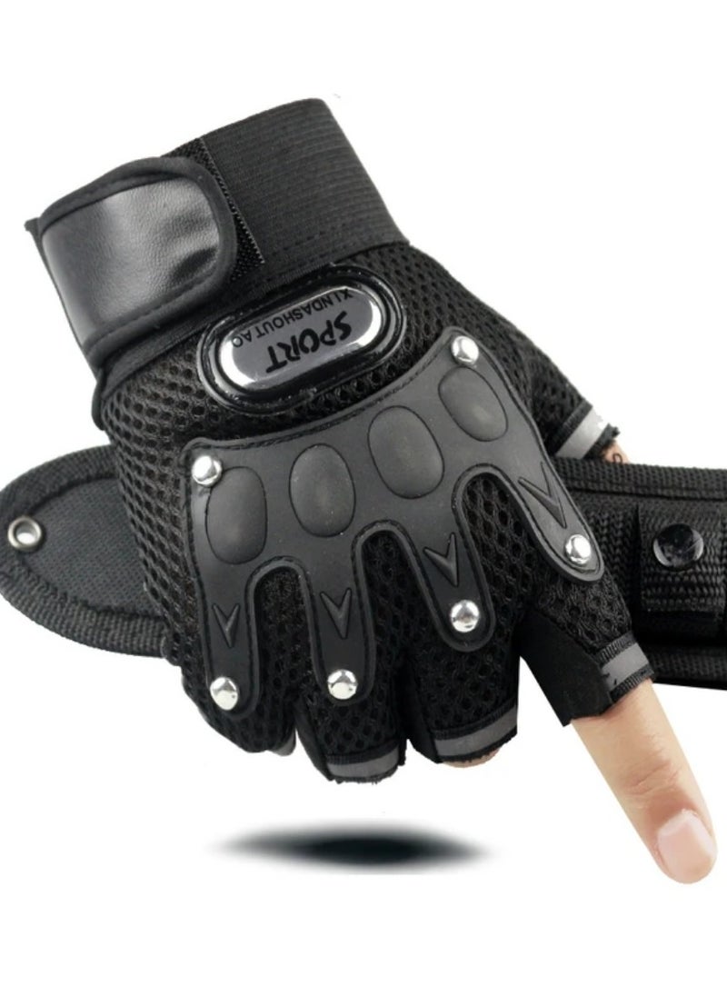 Generic - Half finger gloves for gym and motorcycle riding - Image 1