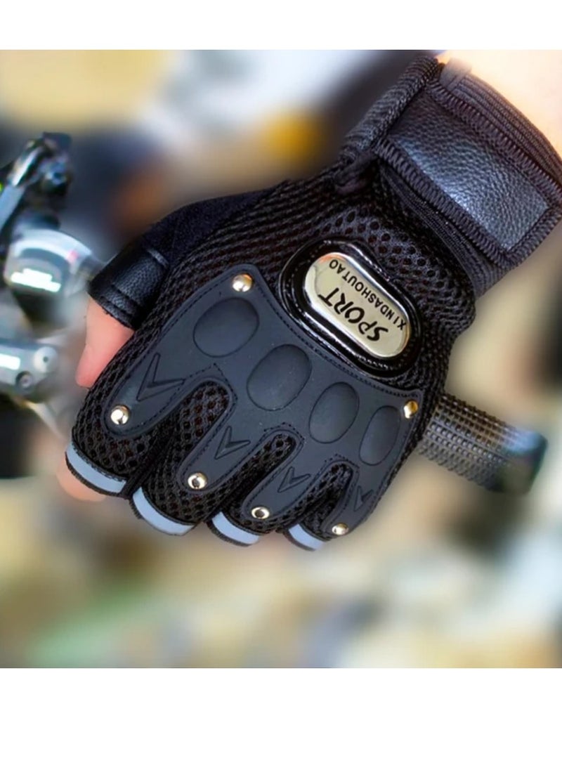 Generic - Half finger gloves for gym and motorcycle riding - Image 1