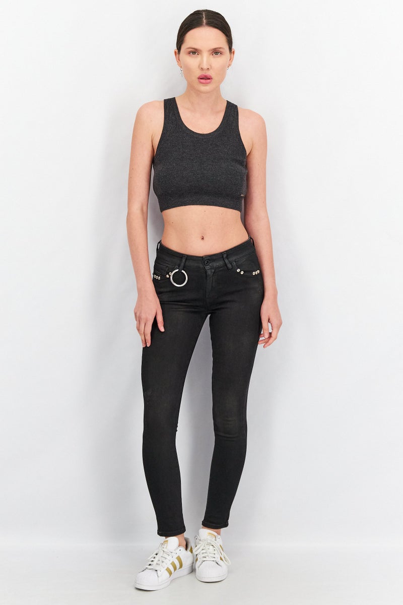 DIESEL Women Se Slandy Super Slim Skinny Jeans, Black  - Image 4