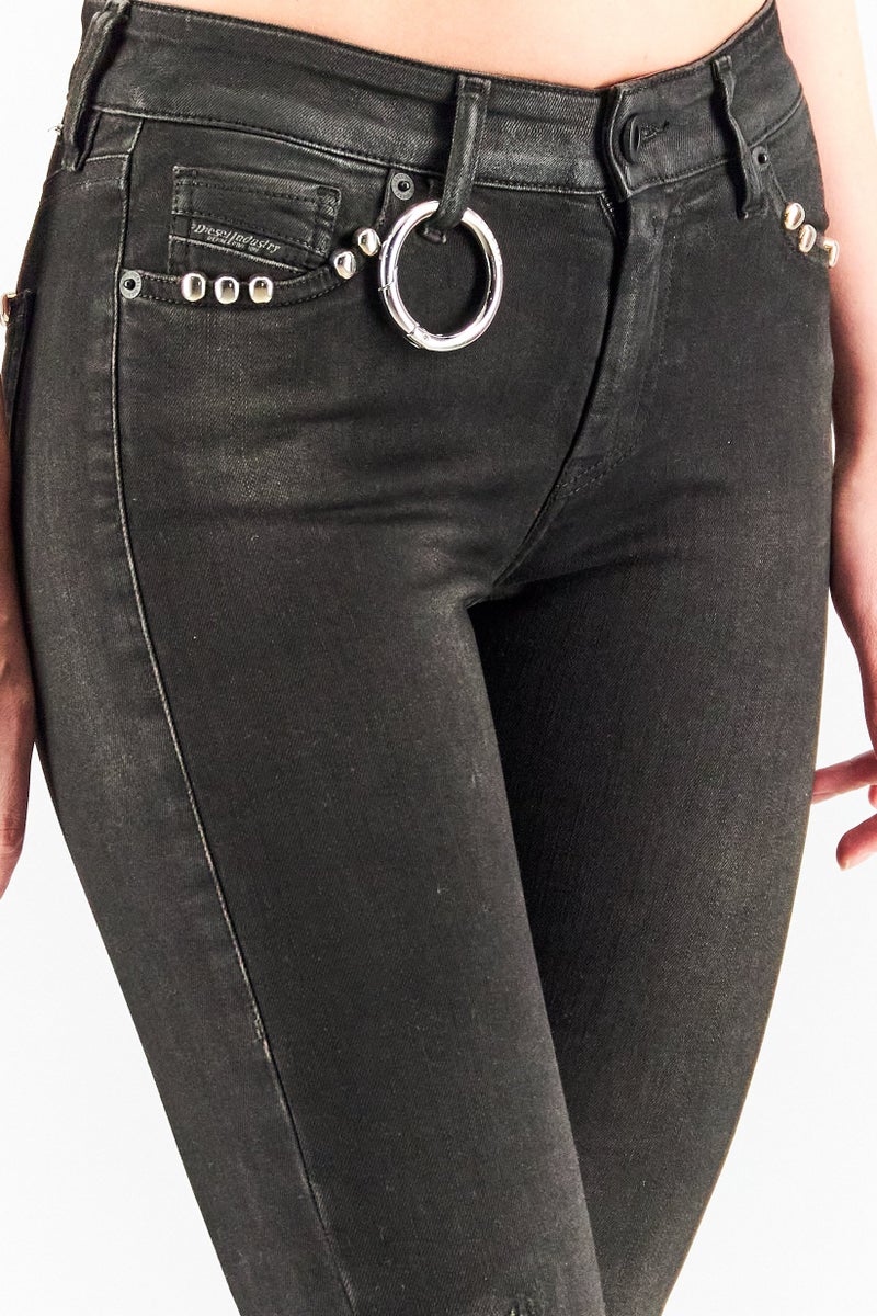DIESEL Women Se Slandy Super Slim Skinny Jeans, Black  - Image 2