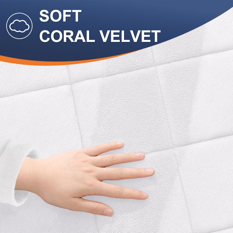 OLANLY Memory Foam Bath Mat 36x24  Ultra Soft and Absorbent Bathroom Rugs  Machine Washable  Comfortable Bath Carpet for Bathroom Floor  Tub and Shower  White - Image 4