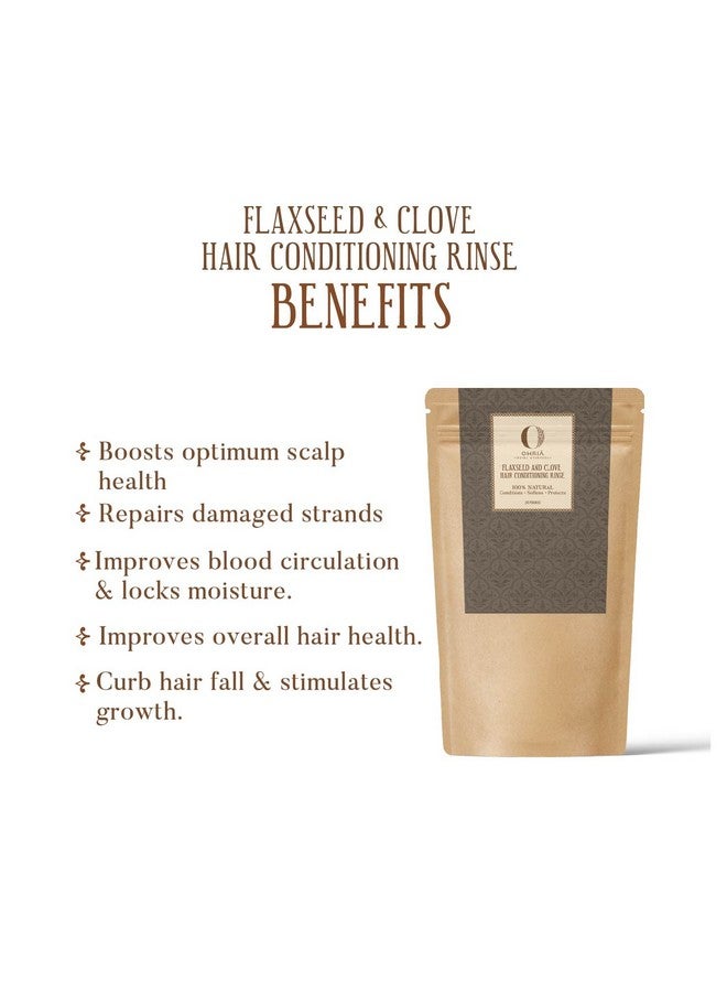 OHRIA Ayurveda Flaxseed & Clove Hair Conditioning Rinse | Condition, Soften & Protects | Vitamin E-Enriched | 8Gm (20 Pouches) - Image 3