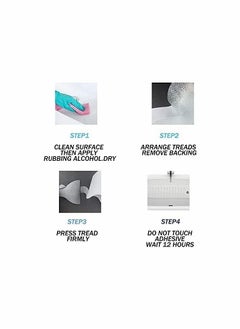 KASTWAVE Anti Slip Shower Stickers, Non-Slip Bathtub Stickers, Safety Shower Floor Non Slip Stickers  - Image 2