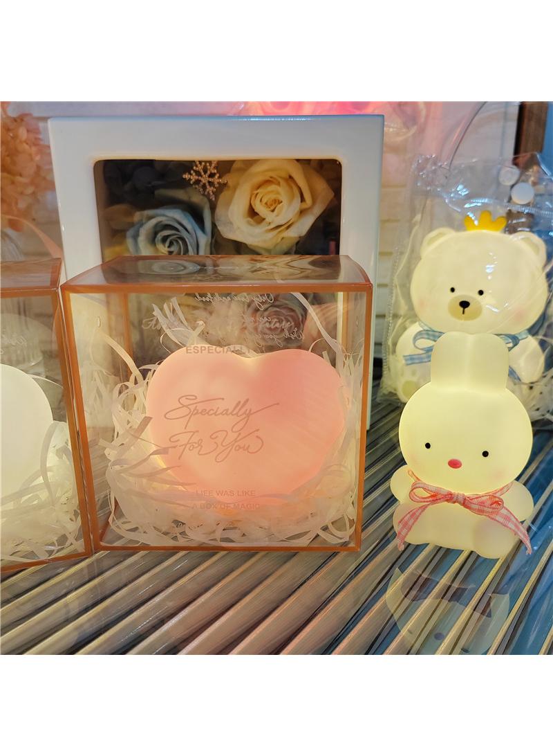 Love Little Night Light Eye Protection Sleep Light Romantic Atmosphere Light Student Dormitory Desktop Decoration Bedside Decoration Light Pink - Image 2