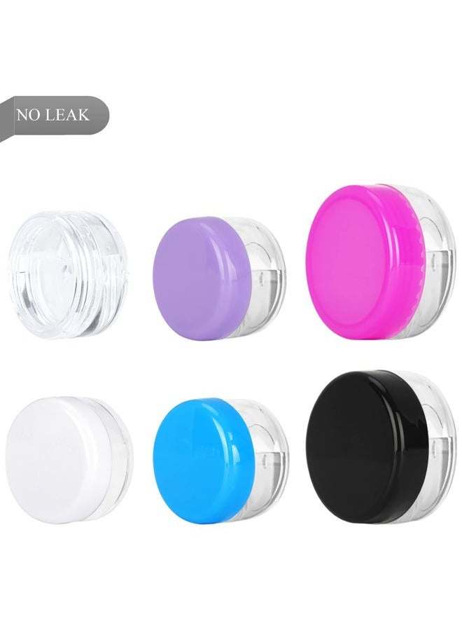 YOMOSPACE 100PCS 5 Gram Sample Containers, 5ml Empty Jars with Lids, Small Cosmetic Containers, Mini Sample Jars with 8PCS Mini Spatulas for Make Up, Oils, Lotion, Powder, Paint, Jewelry, Lip Balms(Clear Lid) - Image 4