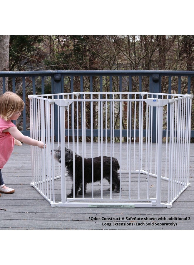 Qdos Safety Construct-A-SafeGate Long Extension | White | Extra 23.5" Section for Qdos Safety Construct-A-SafeGate - Use to create extra-large or freestanding baby gates - Image 2
