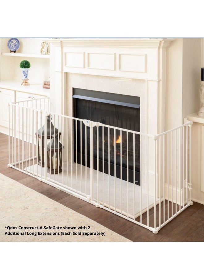 Qdos Safety Construct-A-SafeGate Long Extension | White | Extra 23.5" Section for Qdos Safety Construct-A-SafeGate - Use to create extra-large or freestanding baby gates - Image 1