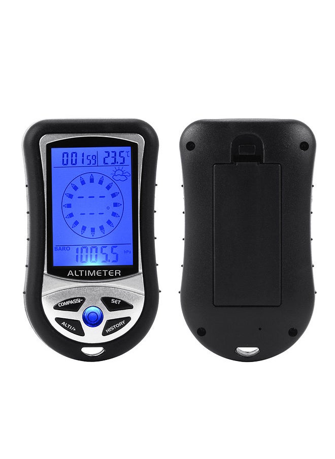 Generic - 8-in-1 Multifunctional Electronic Altimeter Barometer LCD Digital Compass Thermometer Portable Handheld Height Gauge Weather - Image 1