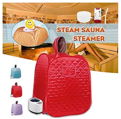 Bella Faccia Bella Faccia STEAM Sauna Bath for Wight Loss Personal Sauna Bath for Home Ultra Premium Portable Bath Panchkarma Swedan Machine Red - Image 1
