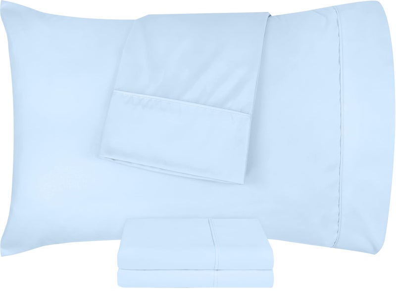 يوتوبيا بيدينج حالات وسادة ملكة الفراش يوتوبيا - 4 حزمة - إغلاق المظروف - نسيج الألياف الدقيقة الناعمة - تتلاشى وسادة مقاومة لتغطية الملكة بحجم 20 × 30 بوصة (كوين جليد أزرق) - Image 5