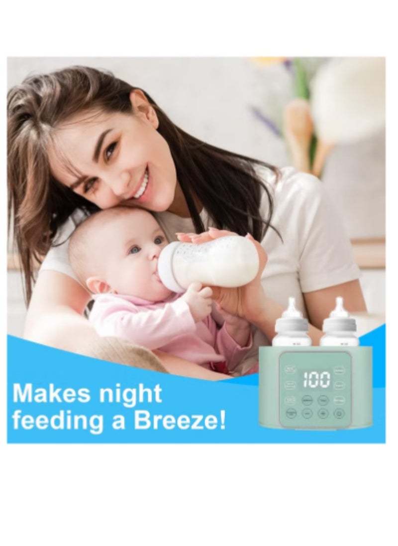 Generic - Baby Bottle Warmer, Multifuntion Breast Milk Warmer, Fast Baby Food Heater & Defrost Warmer with Timer for Twins, LCD Display Accurate Temperature Adjustment, 24H Constant Mode - Image 1