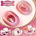 Sotiff 12 Pcs Mini Cowboy Hats Miniature Cowboy Hat Set West Party Supplies Neon Holographic Tiny Western Cowgirl Hat Pack Small Doll Decor for Doll Theme Party Drinks Bottle Cupcake TopperNeon Pink - Image 4