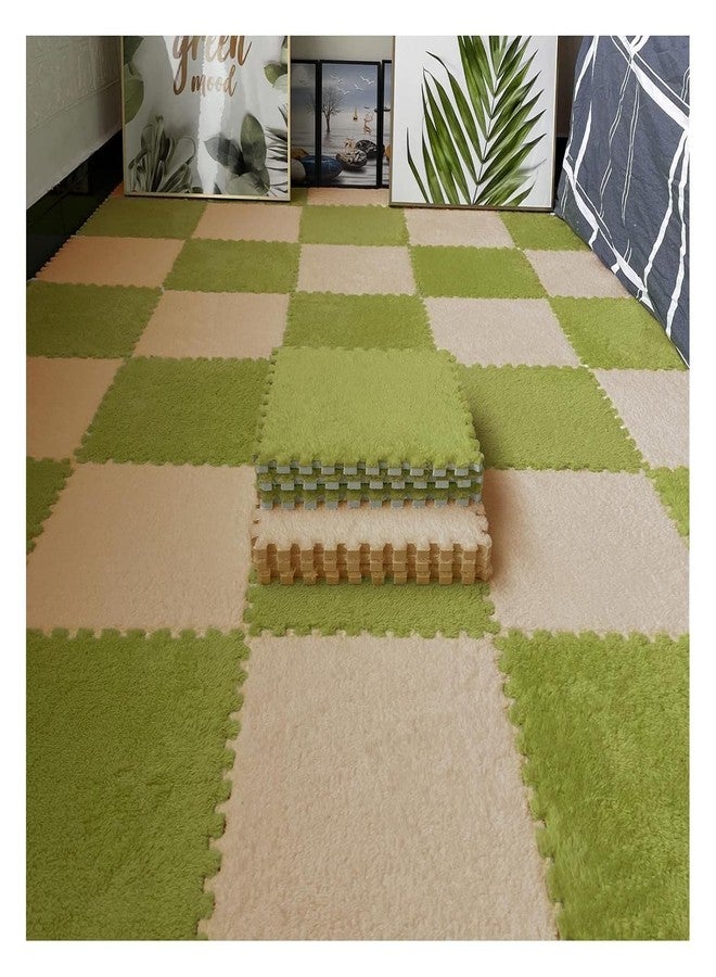 TRIVYOM Interlocking Carpet Shaggy Soft EVA Foam Mats || Babies Puzzle Interlocking Play Mats for Crawling Playing Tile Mat Carpet Rug || Washable Fluffy Home Floor Tiles Protection Pad (30pc) - Image 4