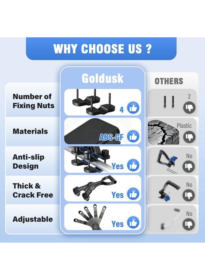 Goldusk Adjustable Snow Shovel Handle, Goldusk 5-Angle Ergonomic Extension Handle for Snow Removal & Garden Tools, ABS+GF Universal Assist Handle for Snow Shovel, Rake, String Trimmer, Back-Saving Design - Image 4