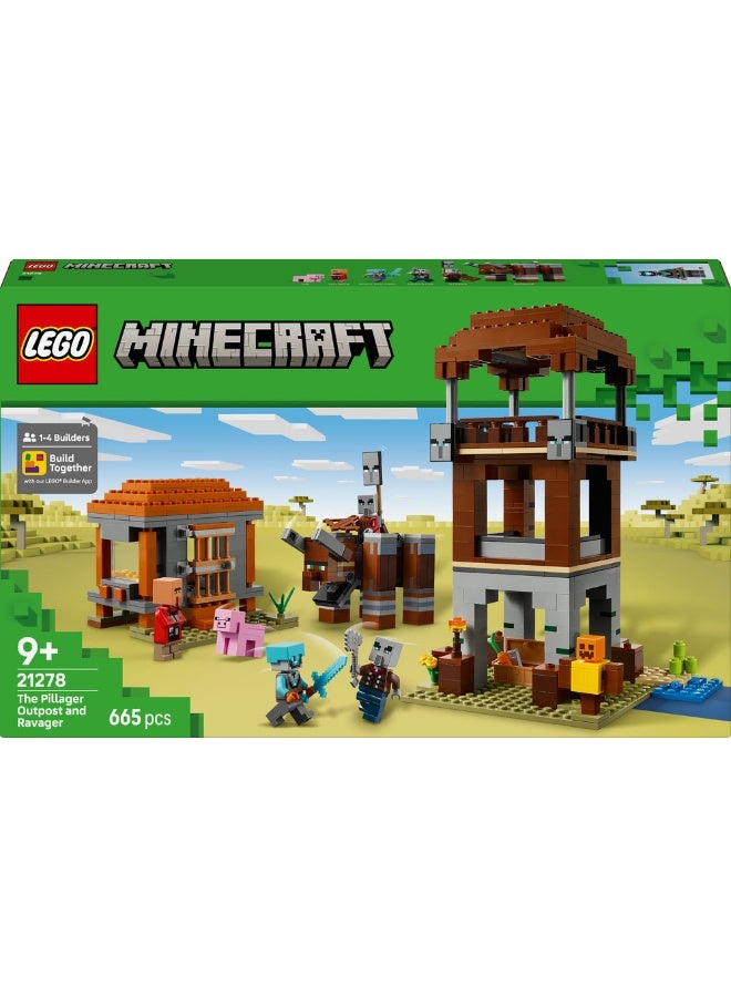 ليغو هدية لعبة بناء لهواة الألعاب الموقع الأمامي للناهب والوحش القروي 21278 من ليغو® Minecraft®‎ - Image 2